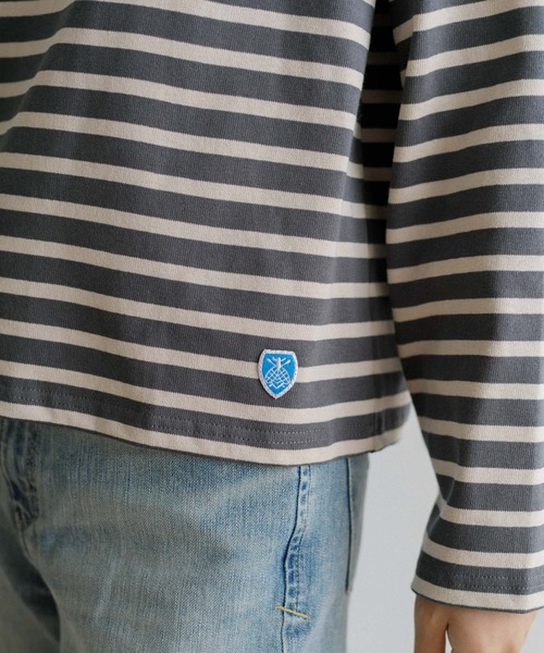 ORCIVAL（オーシバル）の「ORCIVAL Women's Cotton Lourd Wide Basque Shirt（Tシャツ/カットソー・レディース・ダークブラウン/レッド/グリーン/ブルー/ブラック・1）」の21枚目の写真