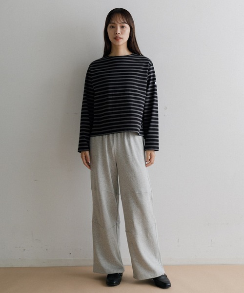 ORCIVAL（オーシバル）の「ORCIVAL Women's Cotton Lourd Wide Basque Shirt（Tシャツ/カットソー・レディース・ダークブラウン/レッド/グリーン/ブルー/ブラック・1）」の12枚目の写真