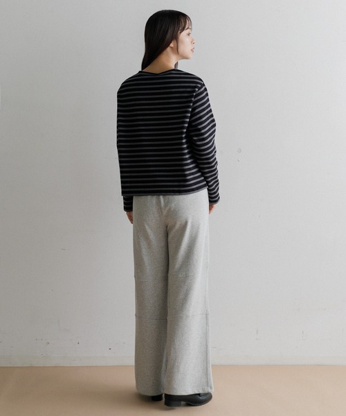 ORCIVAL（オーシバル）の「ORCIVAL Women's Cotton Lourd Wide Basque Shirt（Tシャツ/カットソー・レディース・ダークブラウン/レッド/グリーン/ブルー/ブラック・1）」の15枚目の写真