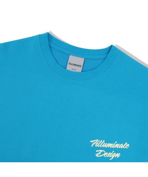 F.ILLUMINATE(フィルミネイト)の「オーバーサイズフラッフィーロゴTシャツ-ブルー(Tシャツ/カットソー・レディース・その他・MEDIUM/LARGE/X-LARGE)」の4枚目の写真