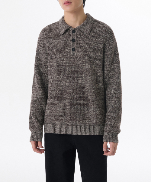 MUSINSA STANDARD（ムシンサスタンダード）の「ミックスドヤーンカラードニット [ブラウン]（ニット/セーター・メンズ・その他・SMALL/MEDIUM/LARGE/X-LARGE/XX-LARGE）」の7枚目の写真