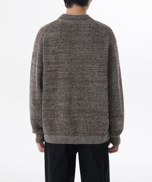 MUSINSA STANDARD（ムシンサスタンダード）の「ミックスドヤーンカラードニット [ブラウン]（ニット/セーター・メンズ・その他・SMALL/MEDIUM/LARGE/X-LARGE/XX-LARGE）」の6枚目の写真