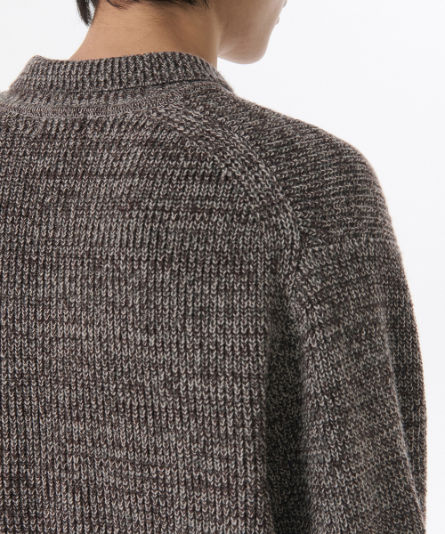 MUSINSA STANDARD（ムシンサスタンダード）の「ミックスドヤーンカラードニット [ブラウン]（ニット/セーター・メンズ・その他・SMALL/MEDIUM/LARGE/X-LARGE/XX-LARGE）」の4枚目の写真