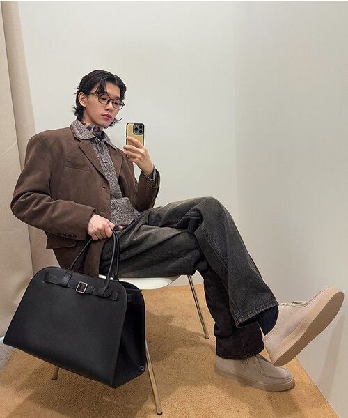 MUSINSA STANDARD（ムシンサスタンダード）の「ミックスドヤーンカラードニット [ブラウン]（ニット/セーター・メンズ・その他・SMALL/MEDIUM/LARGE/X-LARGE/XX-LARGE）」の2枚目の写真