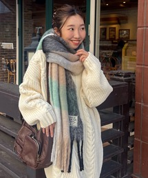 RODEO CROWNS WIDE BOWL | チェックガラ ボリュームマフラー(マフラー)