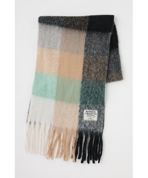 RODEO CROWNS WIDE BOWL（ロデオクラウンズワイドボウル）の「チェックガラ ボリュームマフラー（マフラー・レディース・ブラック系その他/ピンク系その他/ブルー系その他・FREE）」の9枚目の写真