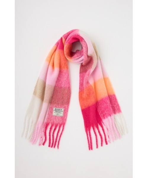 RODEO CROWNS WIDE BOWL（ロデオクラウンズワイドボウル）の「チェックガラ ボリュームマフラー（マフラー・レディース・ブラック系その他/ピンク系その他/ブルー系その他・FREE）」の5枚目の写真