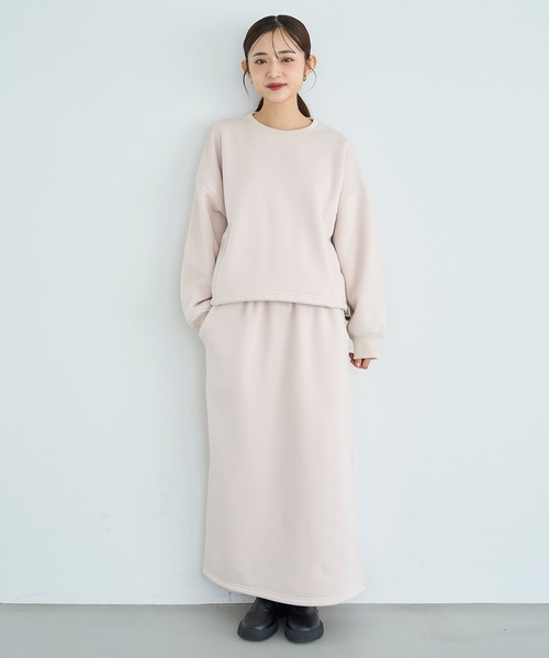 セール】裏起毛スウェットナロースカート【セットアップ対応】【585116