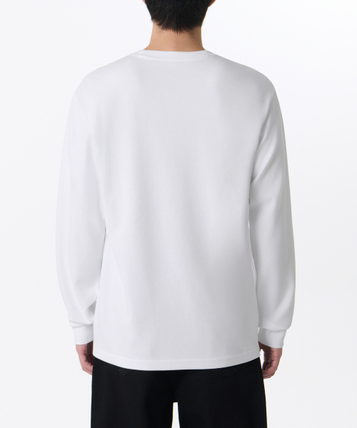 MUSINSA STANDARD（ムシンサスタンダード）の「[ヒートタンダード] フレイムフィストリップカフス長袖Tシャツ [ホワイト]（Tシャツ/カットソー・メンズ・その他・X-LARGE/XX-LARGE/MEDIUM/LARGE）」の2枚目の写真