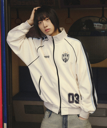 TRAVEL | コンビネーションテープジャージトラックジャケットアイボリー(ナイロンジャケット)