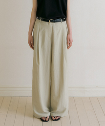 LINGSEOUL（リングソウル）の「summer cooling pintuck slacks-beige（その他パンツ）」