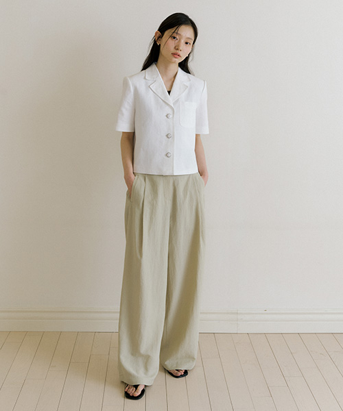 LINGSEOUL（リングソウル）の「summer cooling pintuck slacks-beige（その他パンツ・レディース・その他・SMALL/MEDIUM）」の3枚目の写真