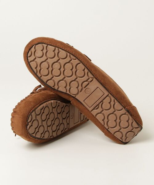 LibertyDoll（リバティードール）の「LIBERTYDOLL フラットモカシン リボンフリンジ レースボアスリッポン（モカシン/デッキシューズ・レディース・ダークグレー/ライトグレー/ダークブラウン/キャメル/ブラック・S/L/LL/M）」の11枚目の写真