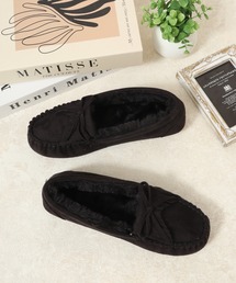 LibertyDoll | LIBERTYDOLL フラットモカシン リボンフリンジ レースボアスリッポン(モカシン/デッキシューズ)