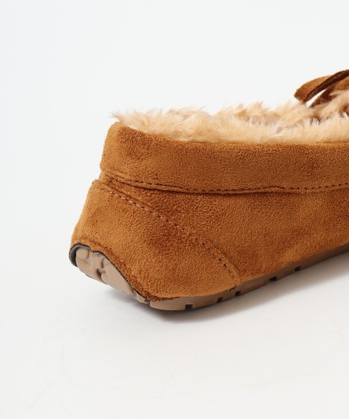 LibertyDoll（リバティードール）の「LIBERTYDOLL フラットモカシン リボンフリンジ レースボアスリッポン（モカシン/デッキシューズ・レディース・ダークグレー/ライトグレー/ダークブラウン/キャメル/ブラック・S/L/LL/M）」の21枚目の写真