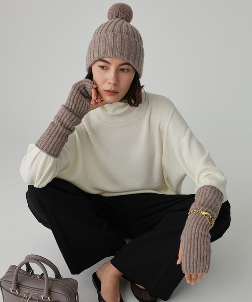 ROBERT MACKIE（ロバートマッキー）の「【ROBERT MACKIE】リブニットキャップ（ニットキャップ/ビーニー・レディース・キャメル/ベージュ・フリー）」の12枚目の写真