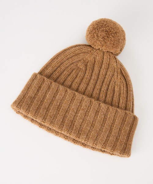 ROBERT MACKIE（ロバートマッキー）の「【ROBERT MACKIE】リブニットキャップ（ニットキャップ/ビーニー・レディース・キャメル/ベージュ・フリー）」の4枚目の写真