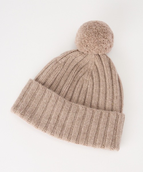 ROBERT MACKIE（ロバートマッキー）の「【ROBERT MACKIE】リブニットキャップ（ニットキャップ/ビーニー・レディース・キャメル/ベージュ・フリー）」の5枚目の写真