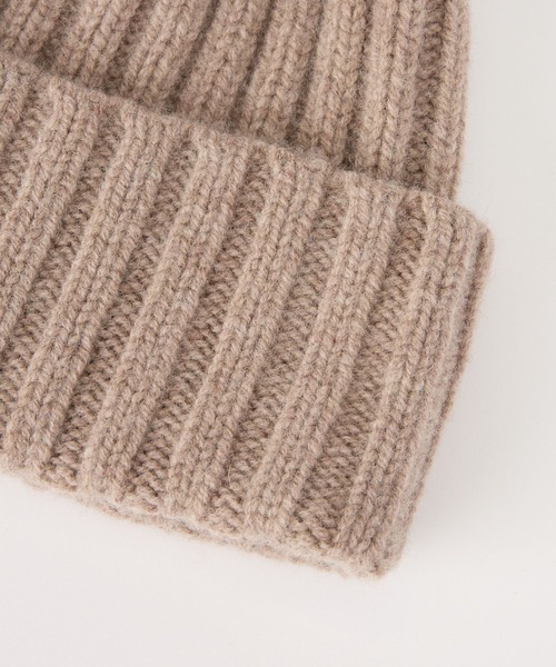 ROBERT MACKIE（ロバートマッキー）の「【ROBERT MACKIE】リブニットキャップ（ニットキャップ/ビーニー・レディース・キャメル/ベージュ・フリー）」の7枚目の写真