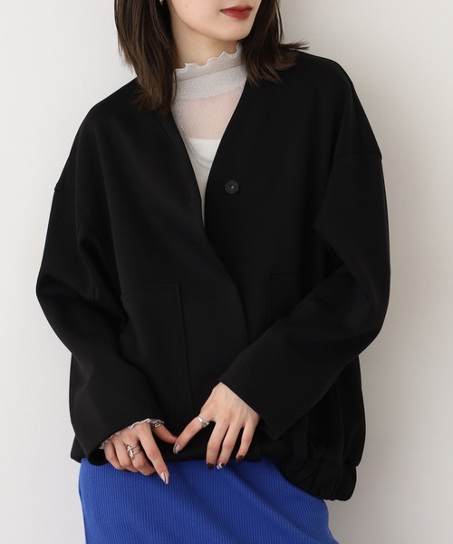 EGLANTINE(エグランティーヌ)の「EGLANTINE ダンボールジャケット(その他アウター・レディース・レッド/グリーン/ブラック・40)」の2枚目の写真