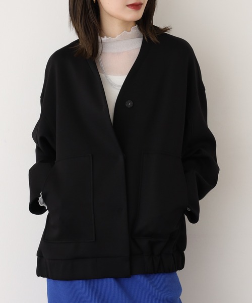 EGLANTINE(エグランティーヌ)の「EGLANTINE ダンボールジャケット(その他アウター・レディース・レッド/グリーン/ブラック・40)」の4枚目の写真