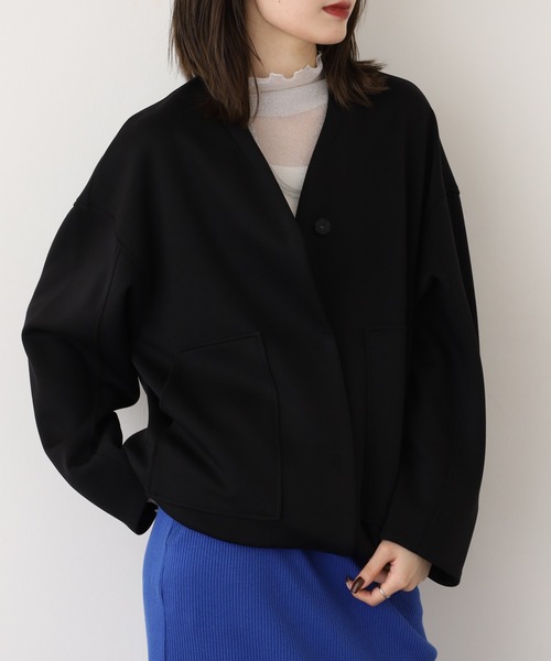 EGLANTINE(エグランティーヌ)の「EGLANTINE ダンボールジャケット(その他アウター・レディース・レッド/グリーン/ブラック・40)」の5枚目の写真