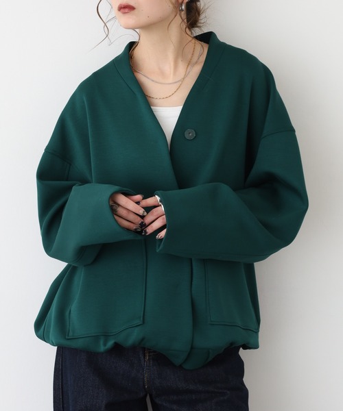 EGLANTINE(エグランティーヌ)の「EGLANTINE ダンボールジャケット(その他アウター・レディース・レッド/グリーン/ブラック・40)」の9枚目の写真