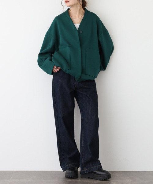 EGLANTINE(エグランティーヌ)の「EGLANTINE ダンボールジャケット(その他アウター・レディース・レッド/グリーン/ブラック・40)」の10枚目の写真
