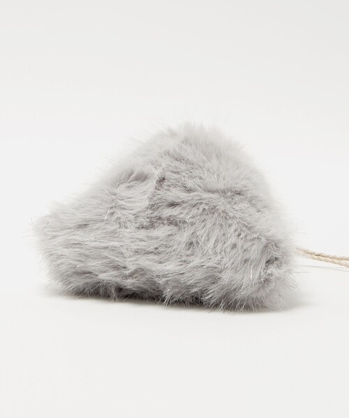 green label relaxing(グリーンレーベルリラクシング)の「ラメ フェイクファー ポシェット / キッズ(ショルダーバッグ・キッズ・グレー系/ナチュラル・FREE)」の11枚目の写真