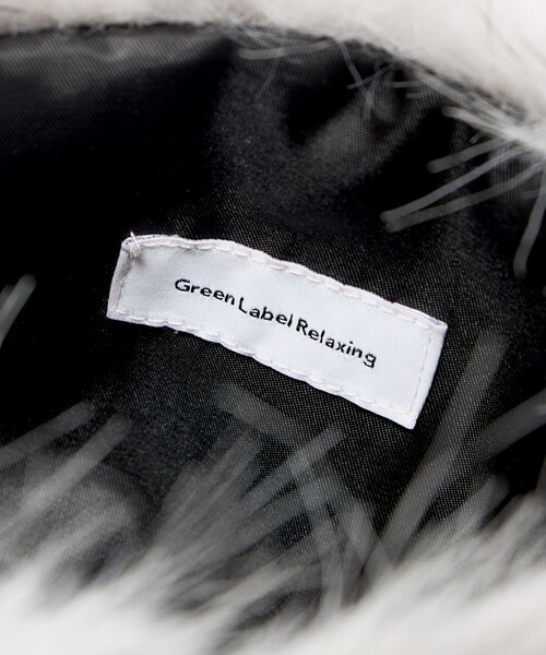 green label relaxing(グリーンレーベルリラクシング)の「ラメ フェイクファー ポシェット / キッズ(ショルダーバッグ・キッズ・グレー系/ナチュラル・FREE)」の9枚目の写真