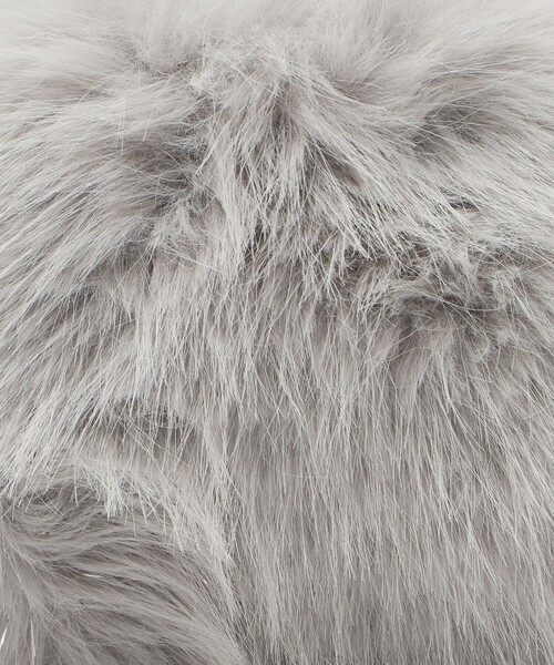 green label relaxing(グリーンレーベルリラクシング)の「ラメ フェイクファー ポシェット / キッズ(ショルダーバッグ・キッズ・グレー系/ナチュラル・FREE)」の8枚目の写真