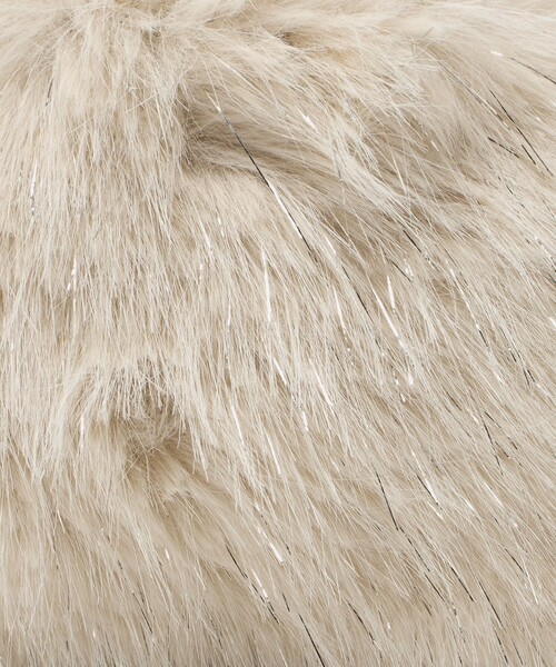 green label relaxing(グリーンレーベルリラクシング)の「ラメ フェイクファー ポシェット / キッズ(ショルダーバッグ・キッズ・グレー系/ナチュラル・FREE)」の3枚目の写真