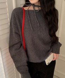 オフショル ニット オフショルダー」に該当するグレー/灰色系の