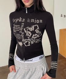 DIAVEL（ディアベル）の「【秋冬新作】裏起毛スウィートY2Kプリントタイトトップス（Tシャツ/カットソー）」