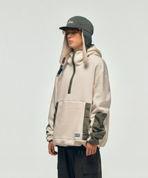 DISCUS ATHLETIC | ロゴフリースアノラックフードアイボリー(その他アウター)