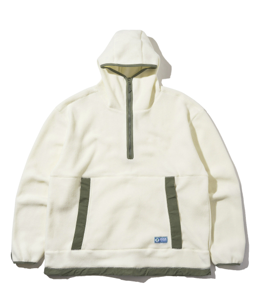 DISCUS ATHLETIC（ディスカス　アスレチック）の「ロゴフリースアノラックフードアイボリー（その他アウター・レディース・その他・LARGE/MEDIUM/X-LARGE）」の2枚目の写真