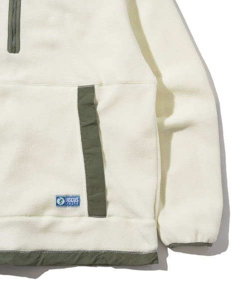 DISCUS ATHLETIC（ディスカス　アスレチック）の「ロゴフリースアノラックフードアイボリー（その他アウター・レディース・その他・LARGE/MEDIUM/X-LARGE）」の7枚目の写真