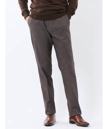 TAKA-Q（タカキュー）の「【ストレッチ ウォッシャブル 裏起毛】タカキュー ノータックビジネスパンツ 茶(セットアップ可能)（スーツパンツ）」