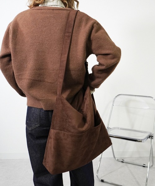 gossara(ゴサラ)の「Vネックフワニット(ニット/セーター・レディース・グレー/アイボリー/ブラウン・FREE)」の12枚目の写真