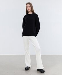 リブドニットパンツ CREAM