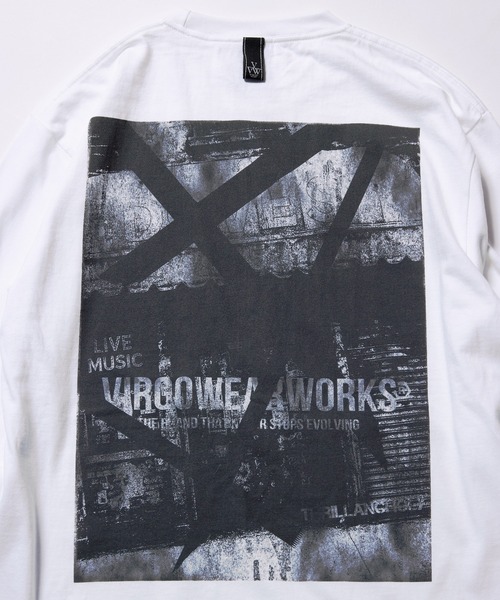 VIRGOwearworks(ヴァルゴウェアワークス)の「BACK IMPACT LONGSLEEVE(Tシャツ/カットソー・メンズ・ホワイト/ブラック・2/3/4/5)」の12枚目の写真
