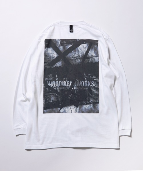 VIRGOwearworks(ヴァルゴウェアワークス)の「BACK IMPACT LONGSLEEVE(Tシャツ/カットソー・メンズ・ホワイト/ブラック・2/3/4/5)」の5枚目の写真