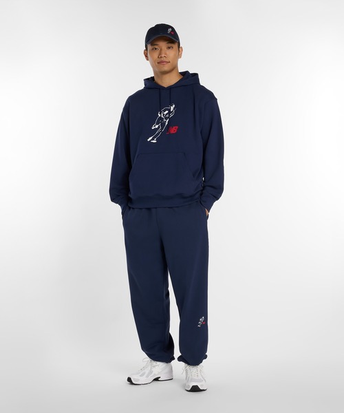 NEW BALANCE(ニューバランス)の「大谷翔平オールウェイズオンロゴパンツ(スウェットパンツ・メンズ・ネイビー/ブラック/アイボリー・SMALL/MEDIUM/LARGE/X-LARGE/XX-LARGE/XXX-LARGE)」の21枚目の写真