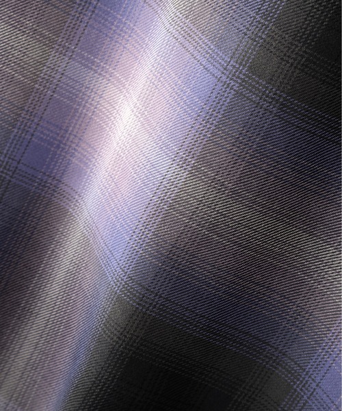 schott（ショット）の「Schott/ショット/OMBRE CHECK SHIRT/オンブレ チェックシャツ（シャツ/ブラウス・メンズ・ラベンダー/ライトブルー・M/L/XL/2XL）」の6枚目の写真
