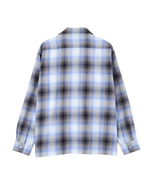 schott（ショット）の「Schott/ショット/OMBRE CHECK SHIRT/オンブレ チェックシャツ（シャツ/ブラウス・メンズ・ラベンダー/ライトブルー・M/L/XL/2XL）」の3枚目の写真