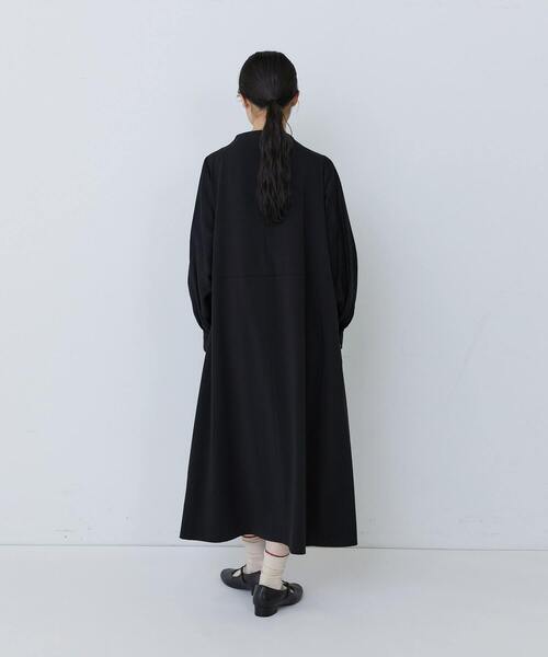 conges payes ADIEU TRISTESSE(コンジェ ペイエ アデュートリステス)の「ジャカードスリープワンピース(ワンピース・レディース・ネイビー/ブラック・L/M)」の5枚目の写真