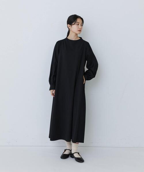 conges payes ADIEU TRISTESSE(コンジェ ペイエ アデュートリステス)の「ジャカードスリープワンピース(ワンピース・レディース・ネイビー/ブラック・L/M)」の6枚目の写真