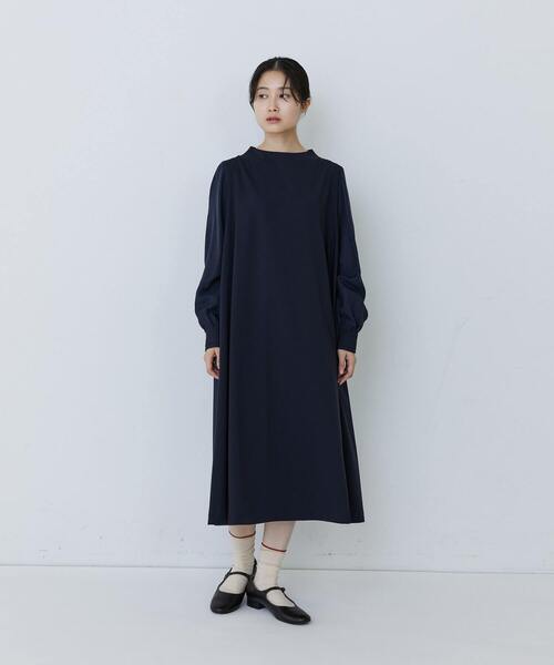 conges payes ADIEU TRISTESSE(コンジェ ペイエ アデュートリステス)の「ジャカードスリープワンピース(ワンピース・レディース・ネイビー/ブラック・L/M)」の13枚目の写真