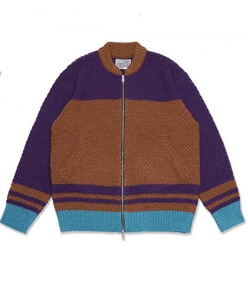 Round Collared zip-up cardigan_camel