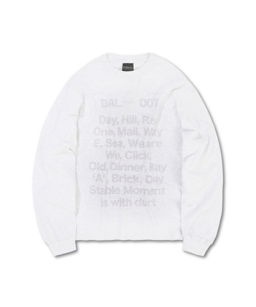 DURTの「OUR DAILY LONG SLEEVE TEE (LIGHT GREY)(Tシャツ/カットソー・レディース・その他・SMALL/MEDIUM/LARGE/X-LARGE)」の1枚目の写真